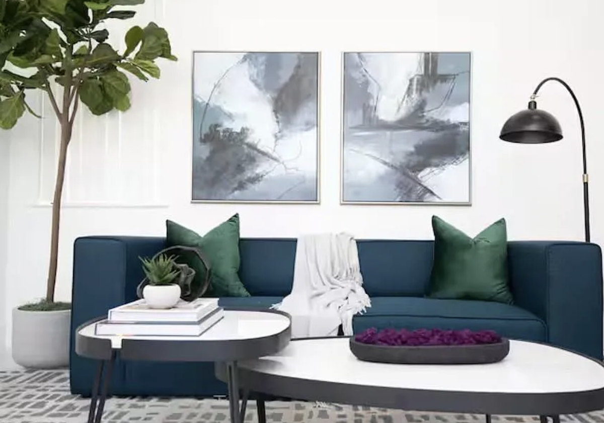 Elegant, freshly cleaned living room styled by ELEVE in Naples, Florida